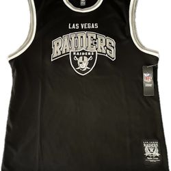 Las Vegas Raiders Embroidered Black Basketball Jersey Men’s Medium New