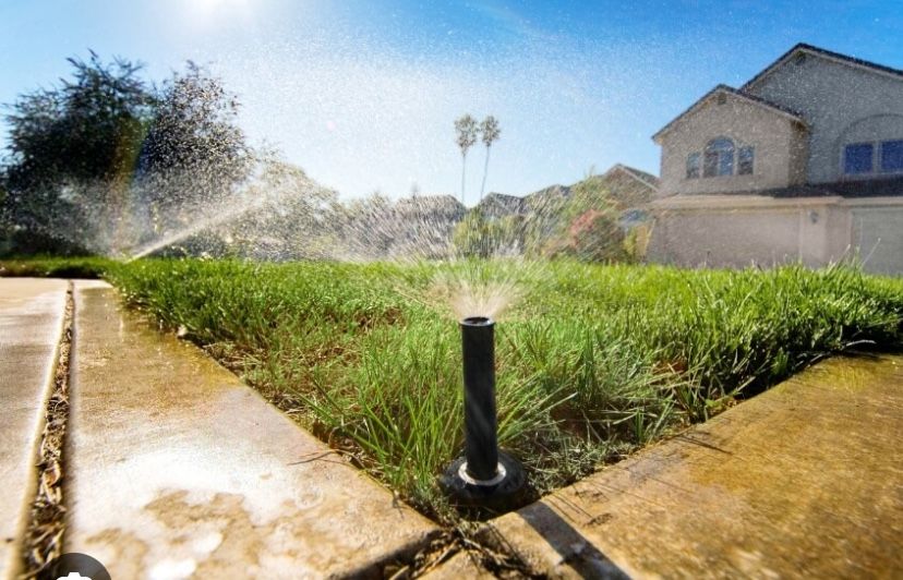 Sprinklers Sistem, Drips Irrigation And New Sod