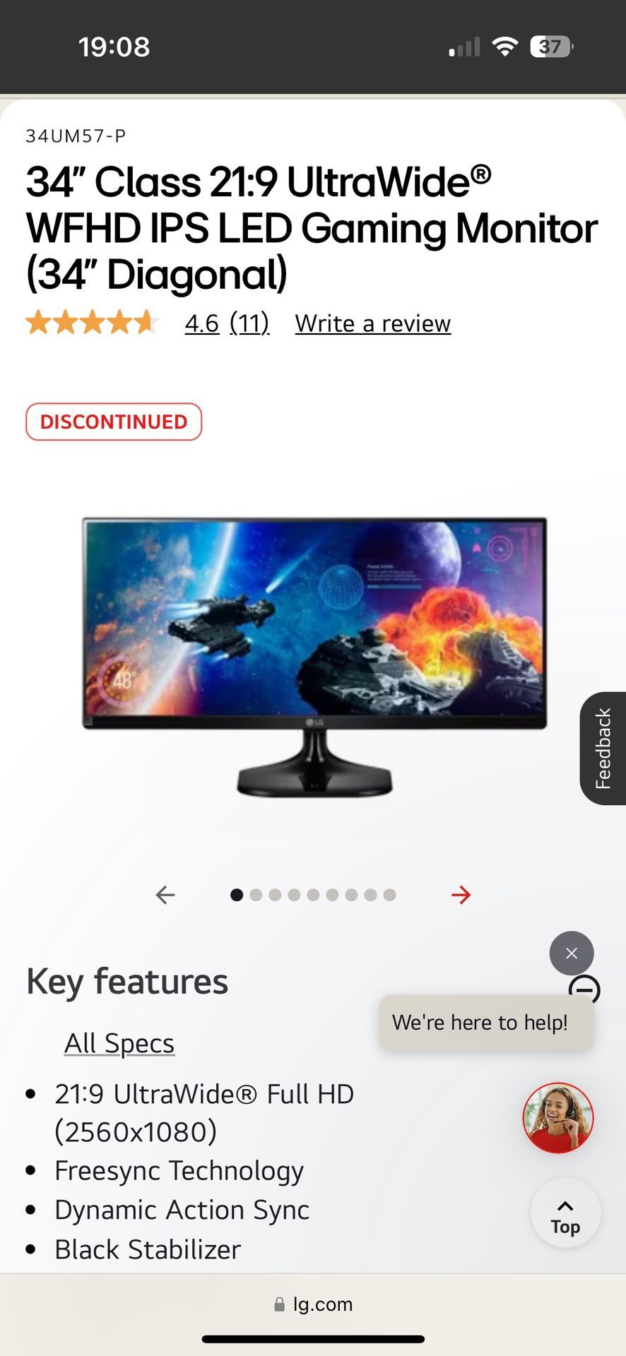 Dell monitor 34‘’ 2k 100Hz