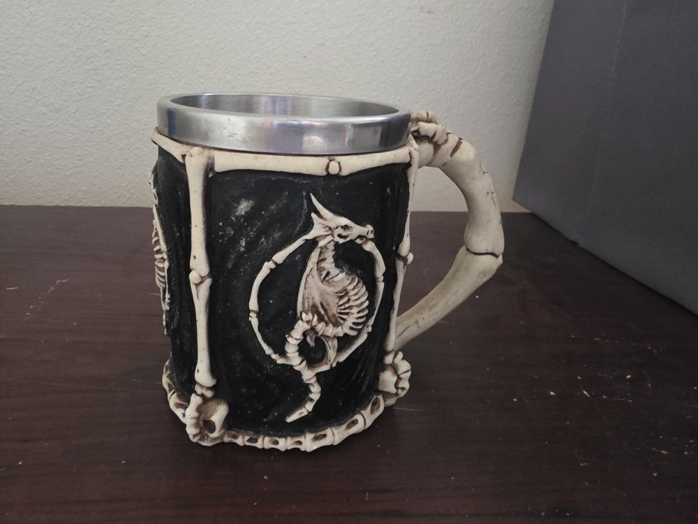 GOTHIC SKULL MUG TANKARD, EXCELLENT CONDITION