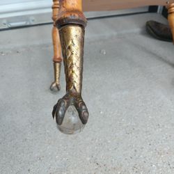 Antique Table With Claw And Ball Feet