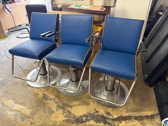 Vintage Mid-Century Hydraulic Barber Chairs – Set of 3