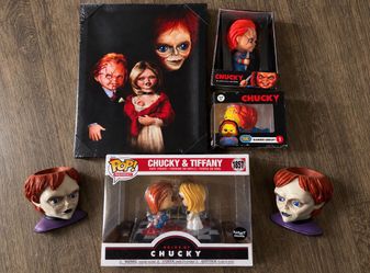 NEW Chucky Horror Collector Bundle 6 Pieces – Funko, Solar Bobble Head, Glen, TUBBZ