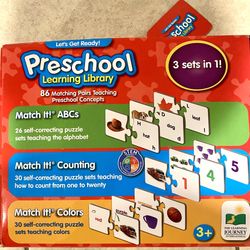 PRESCHOOL LEARNING LIBRARY CARDS 