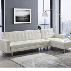 2 Piece White Sectional