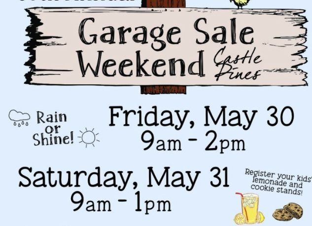 Castle Pines Garage Sale May 30 - 31 (9am-2pm)
