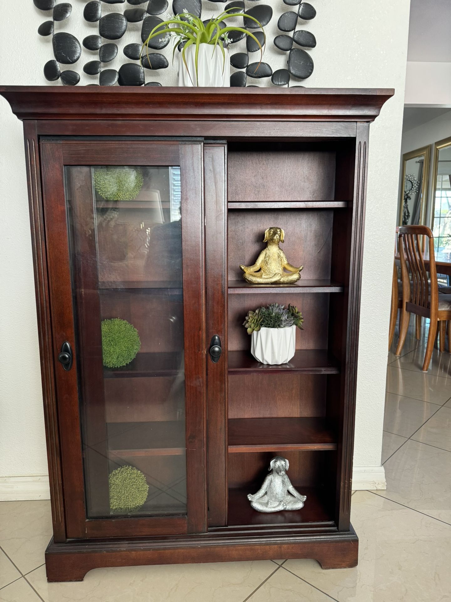 Storage Shelf 35” Long 10” Wide And 49-1/2” High In Good Condition