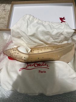 Christian Louboutin Follies Strass Flat Size 37