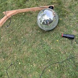 Disco Ball 16in  With Mount, Spinner And Spotlight