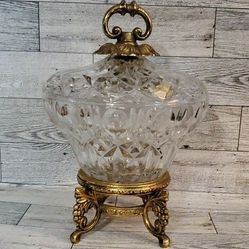 Vintage Made In West Germany  Gold Graoe And Leaf Pedestal 