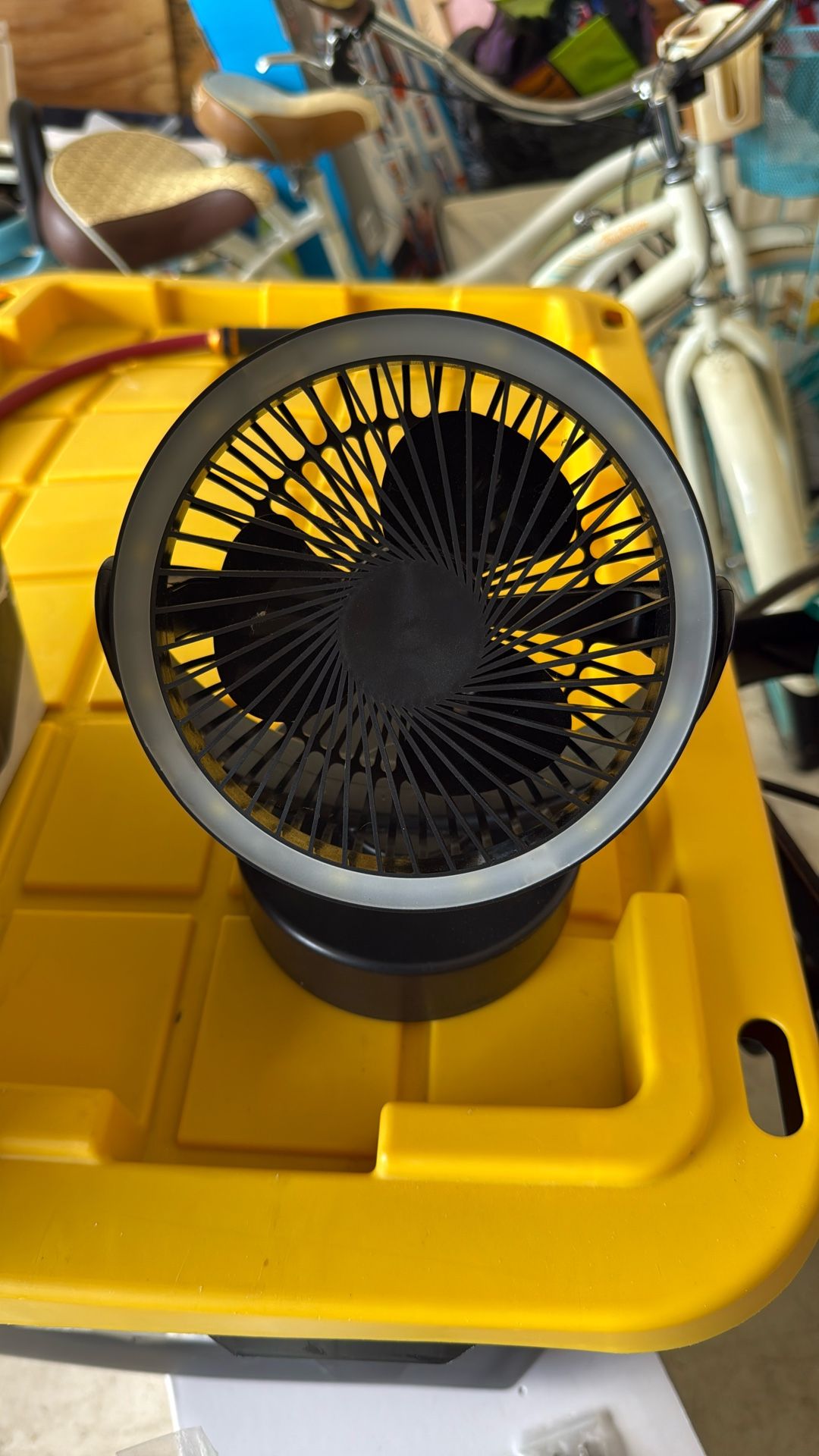 Portable Battery Fan & Light Set Of 2