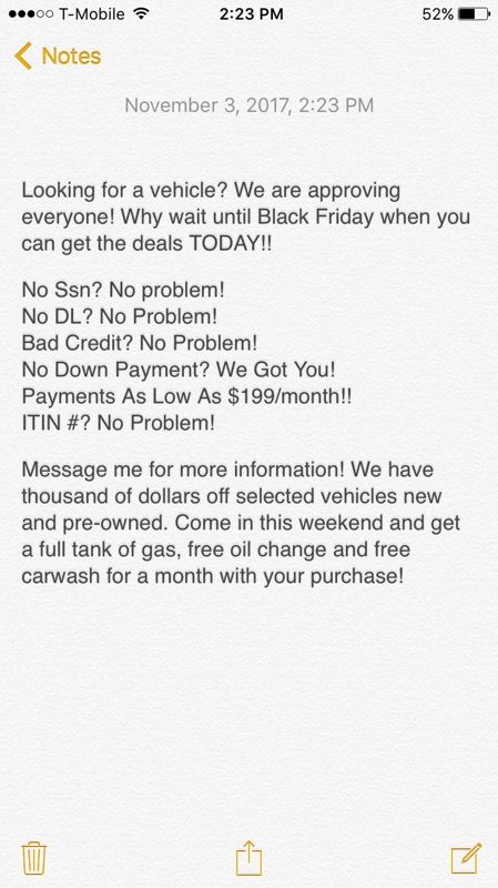 Used/New Cars As Low As $199/Month