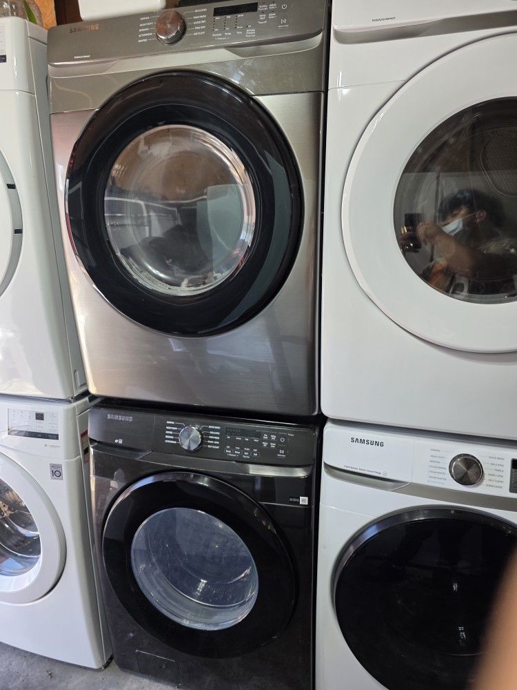 SET SAMSUNG WHASER AND GAS DRYER SAMSUNG FRONT LOADER