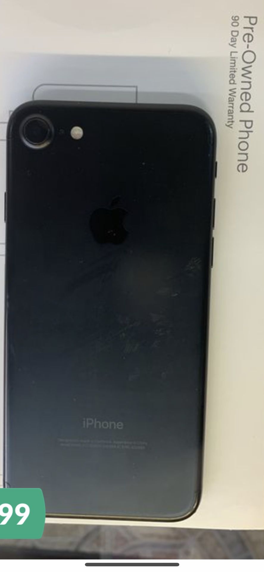 iPhone 7 pre owned, includes first month and activation