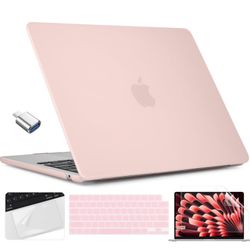 Compatible with M3 MacBook Air 15 Inch Case 2024 2023 Release A2941 M2 A3114 Liquid Retina Display & Touch ID, Protective Plastic Hard Shell Case Cove