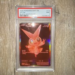 Victini 172/086 White Flare Secret Rare English Pokemon PSA 9