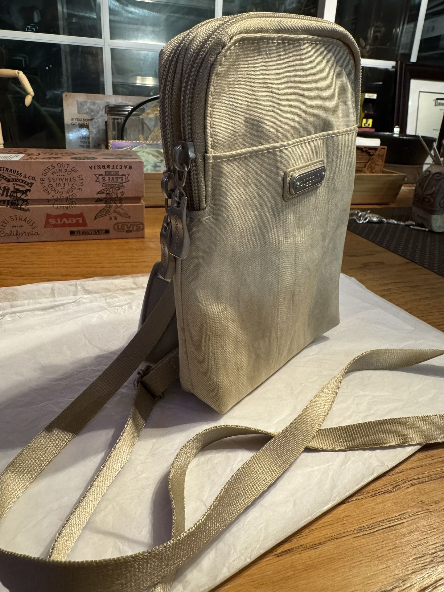 Baggallini Shimmery Brown Mini Crossbody