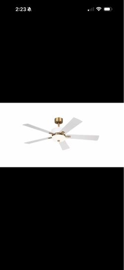 KICHLER Icon 56" Indoor White Downrod Mount Ceiling Fan w/Integrated LED, Remote