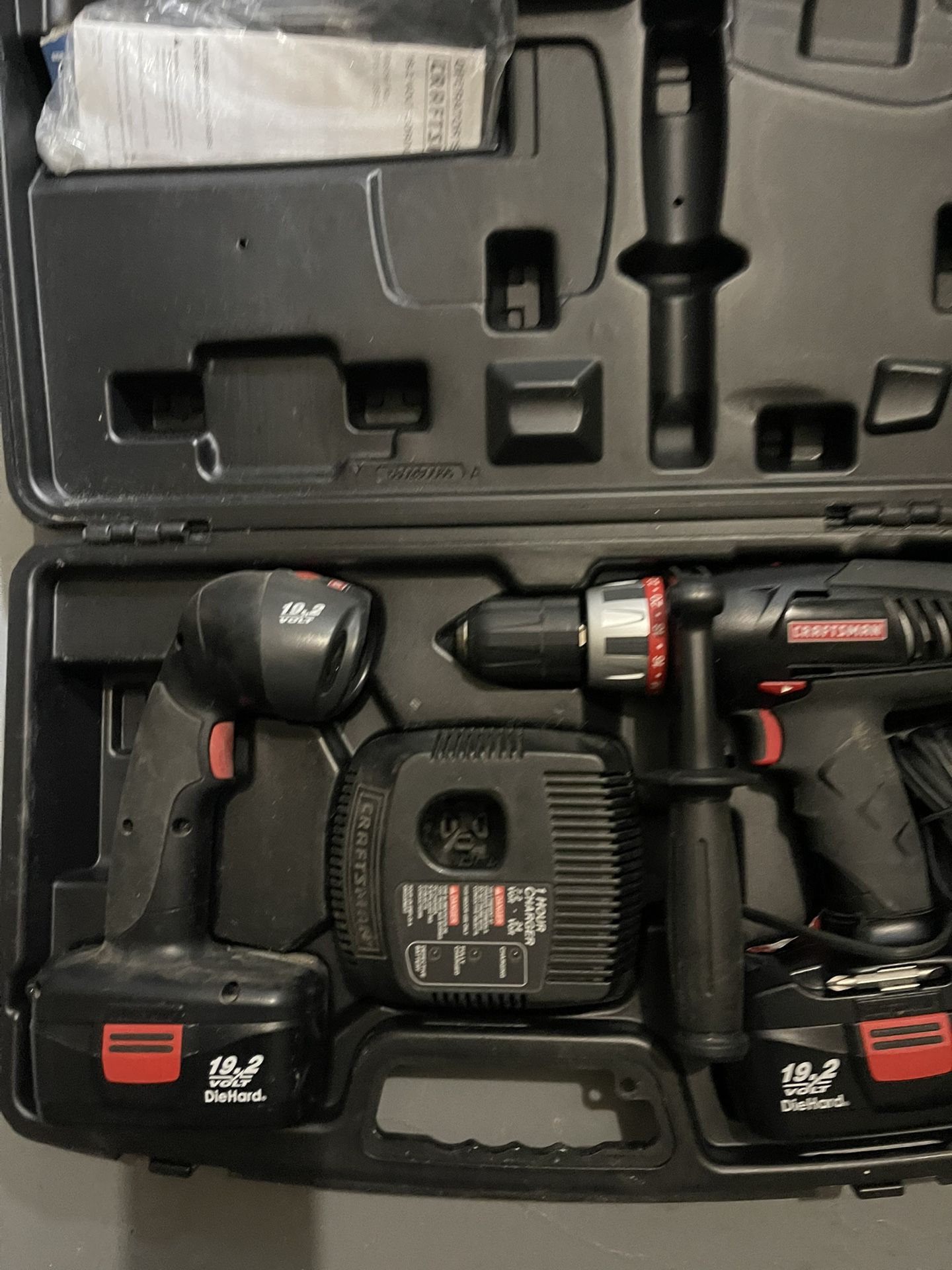Craftsman Drill And Flashlight 1 Working Battery And Charger
