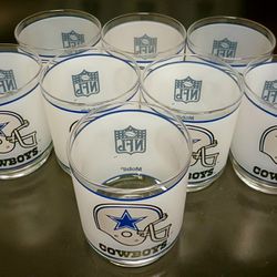 Vintage Vntg 1980s Dallas Cowboys NFL Football Drinking Cups Glasses