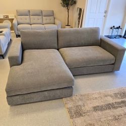 Henredon Light Gray Essex Hill Cloud Sectional Sofa