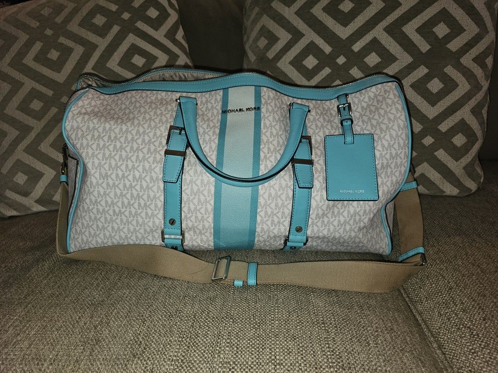 Michael Kors Bedford Travel Extra Large Duffle Bag Ocean Blue