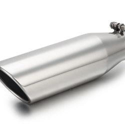 LCGP 2.25 Inch Inlet Exhaust Tip,2.25" X 3.5" X 12" Polished Exhaust Tailpipe Tip For Truck With Bolt On Design