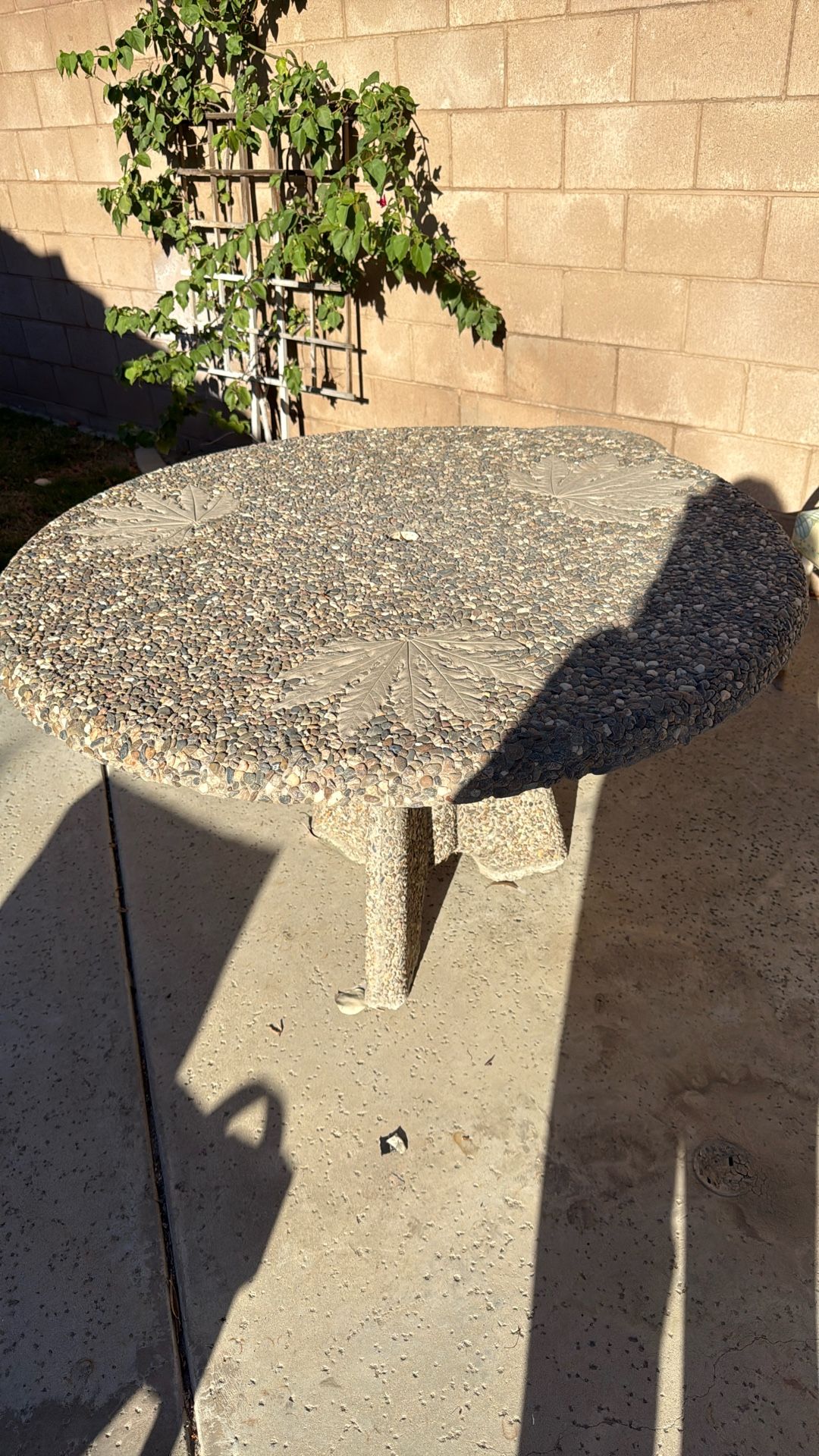 Stone Table And End Table