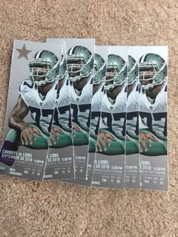 (8) Great Detroit Lions @ Dallas Cowboys Tickets Sec 203