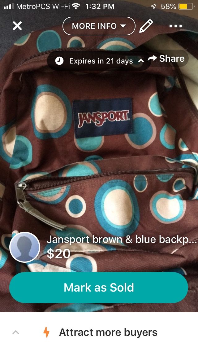 Used Jansport Clean Backpack