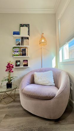 West Elm Cozy Swivel Chair Velet Mauve