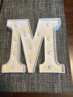 Light up letter M different colors