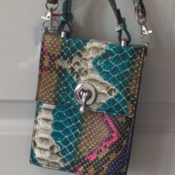 Small Handbag - Multicolor Snake Print