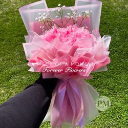 Flower Bouquet Ribbon Bow Customization Available 