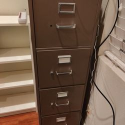 Brown Vertical Deep 25" File Cabinet 