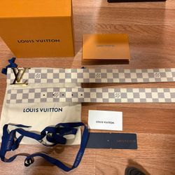 Azure Damier Belt 