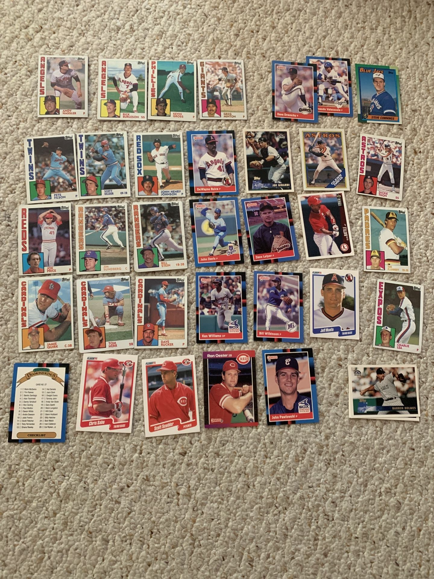 Vintage 1980’s baseball cards