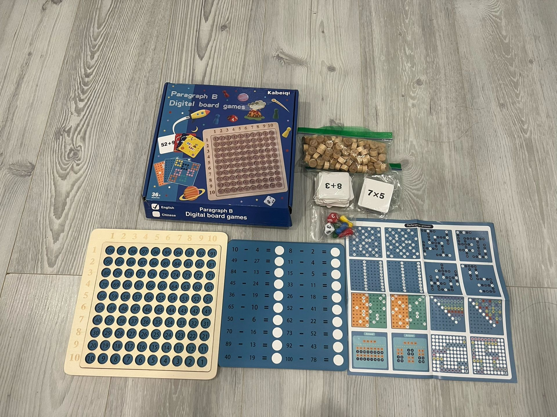 Wooden Learning Toy- Math Board Game