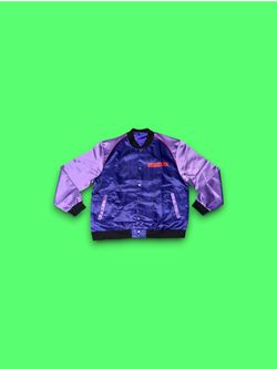 Vintage Friends Central Park promo satin bomber jacket purple men’s large