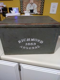 Reproduction Richmond Arsenal 1863 Wooden Ammunition Crate