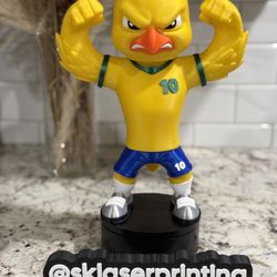 10 Inch Brazil Mascot Soccer Fan Figure Statue Brazilian Flag Collectible Decor