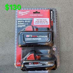 Milwaukee M18 High Output Battery Pack (48-11-1865S)