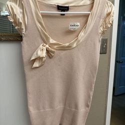 Bebe women’s shirt with bow 