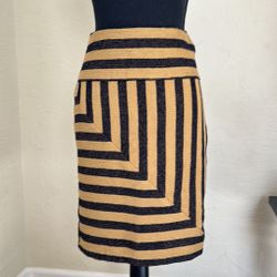 Eva Franco Striped Pencil Skirt
