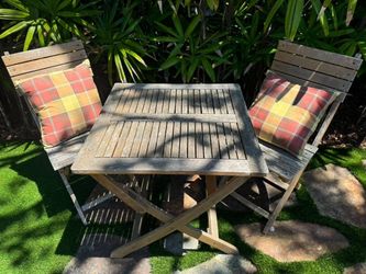 Designer-Inspired Wood Patio Set | Tulum Coastal Style