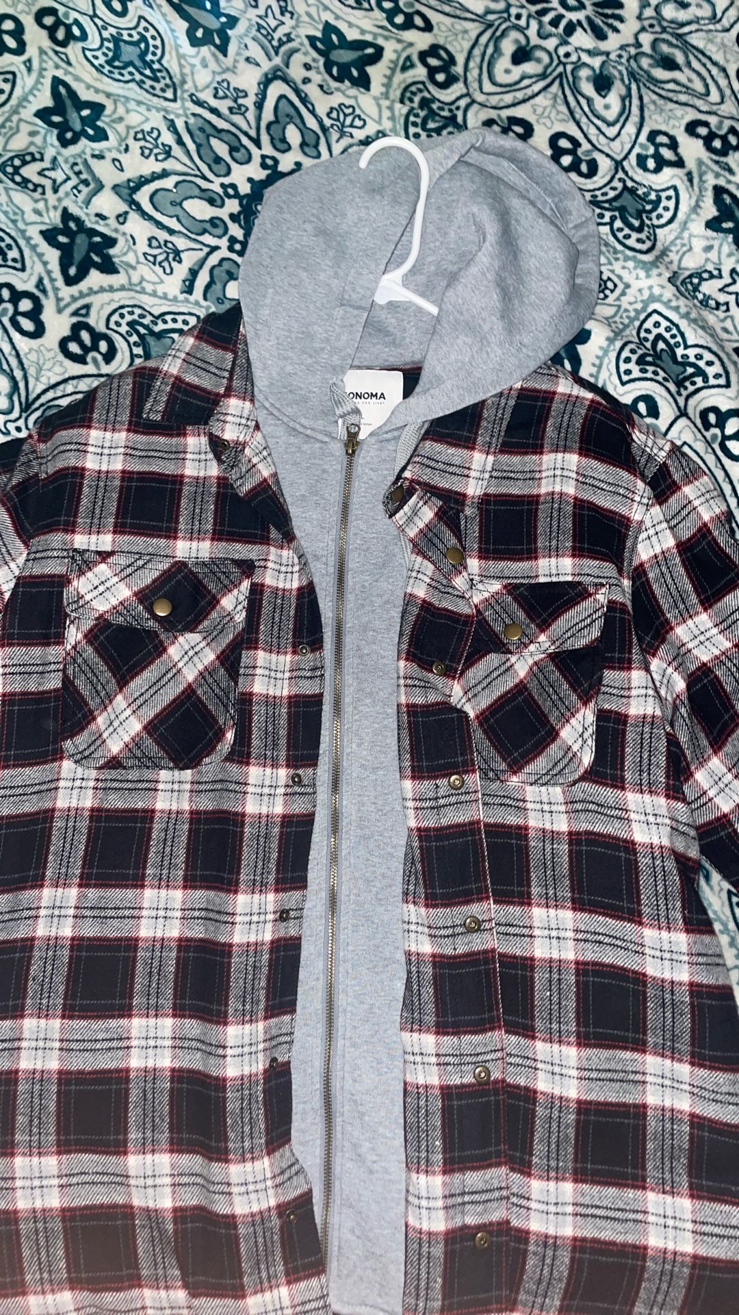 Men’s Flannel Hoodie Jacket