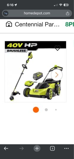 Ryobi 40V HP Brushless Lawn Mower & Trimmer Combo