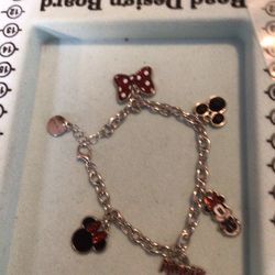Disney Mickey Minnie Charm Bracelet