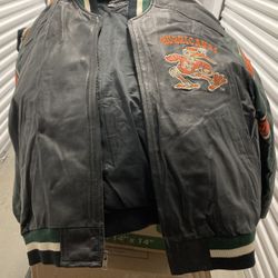 University Of Miami Vintage All Leather Jacket