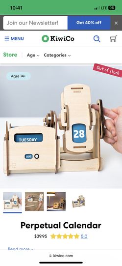 kiwico perpetual calender